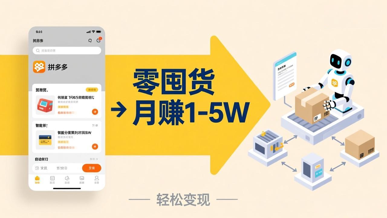 不用囤货不用跑单!拼多多虚拟玩法,机器人管理发货和客服,帮你月赚 1-5W-海淘下载站