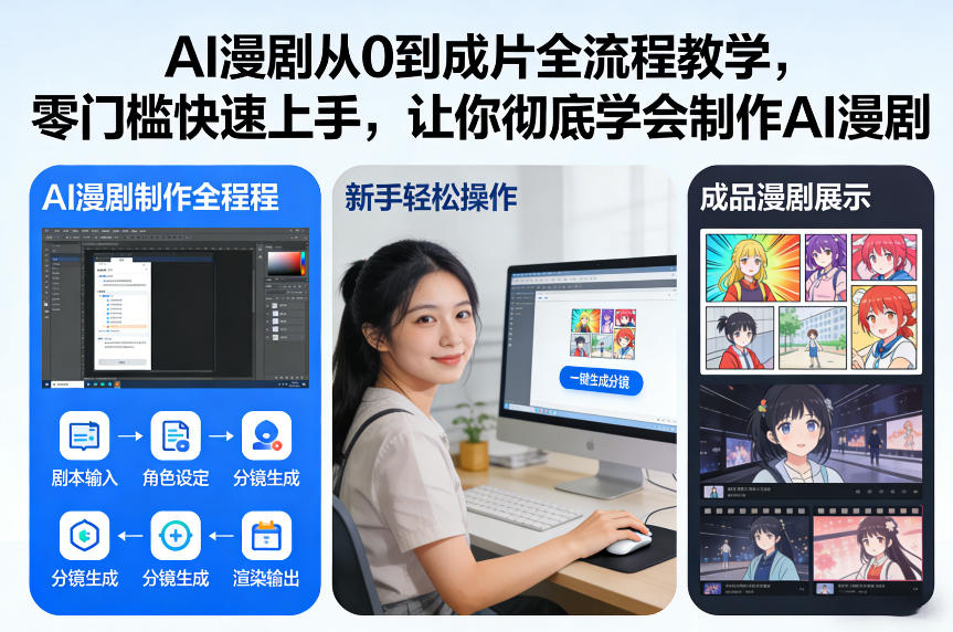 AI漫剧从0到成片全流程教学，零门槛快速上手，让你彻底学会制作AI漫剧【保姆级教程】-海淘下载站