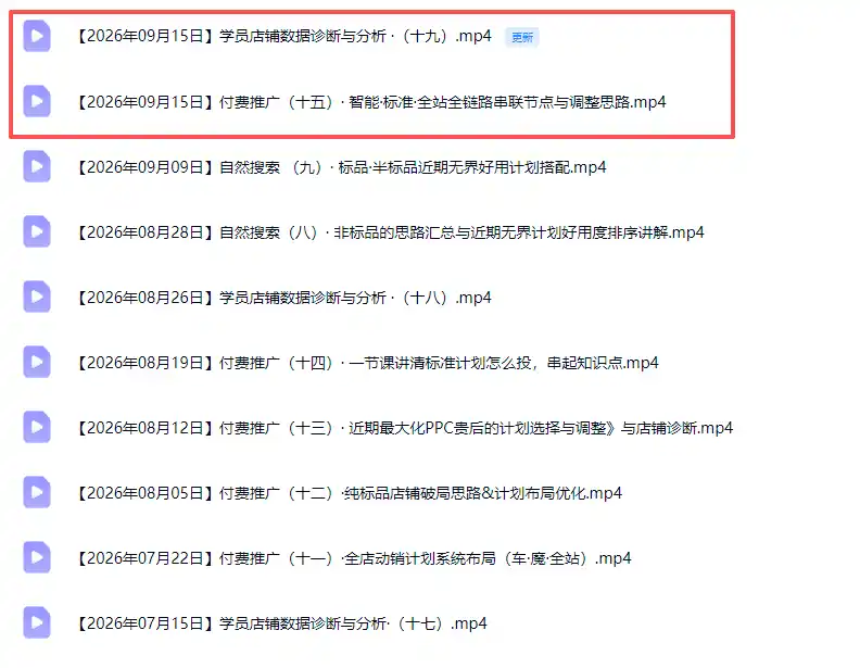 2026淘宝电商终局之战VIP课-更新1015:自然搜索+直通车+无界+精准人群,系统掌握测款动销与全店推广布局方法-海淘下载站