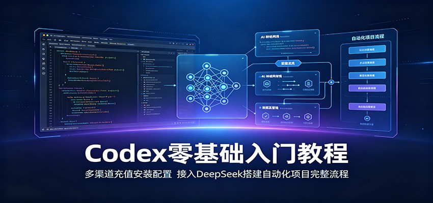 Codex零基础入门教程：多渠道充值安装配置，接入DeepSeek搭建自动化项目完整流程-海淘下载站