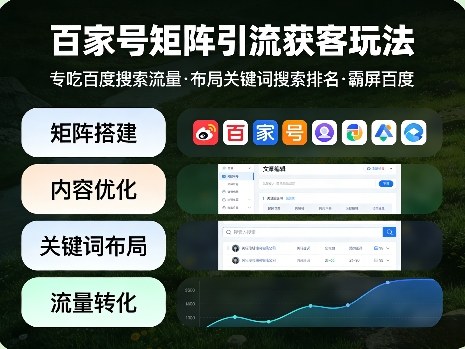 百家号矩阵引流获客玩法，专吃百度搜索流量，布局关键词搜索排名，霸屏百度-海淘下载站