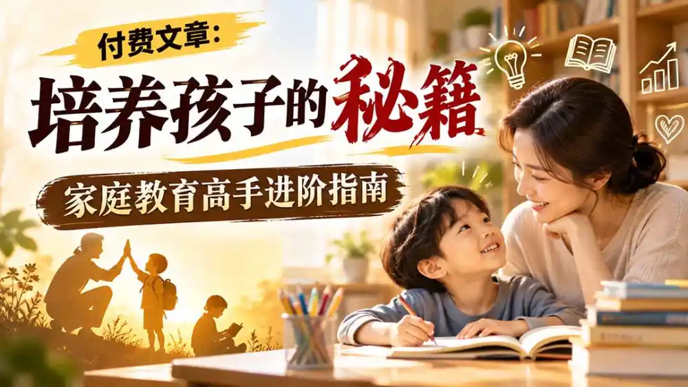 付费文章：培养孩子的秘籍，家庭教育高手进阶指南-海淘下载站