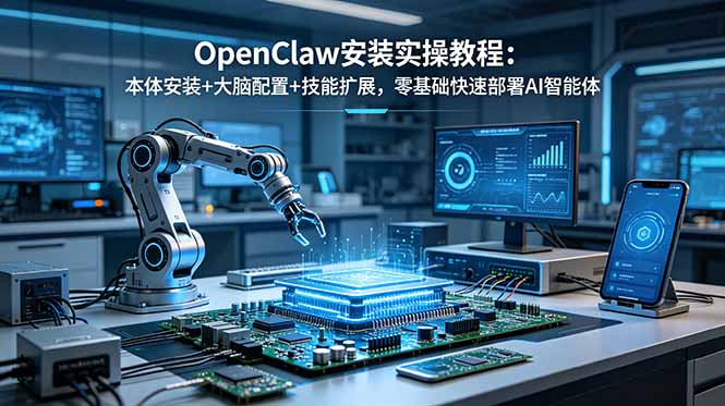 OpenClaw安装实操教程:本体安装+大脑配置+技能扩展,零基础快速部署AI智能体-海淘下载站