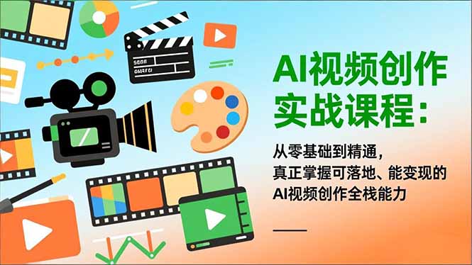 AI视频创作实战课程：从零基础到精通，真正掌握可落地、能变现的AI视频创作全栈能力-海淘下载站