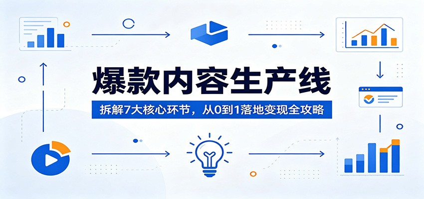爆款内容生产线：拆解7大核心环节，从0到1落地变现全攻略-海淘下载站