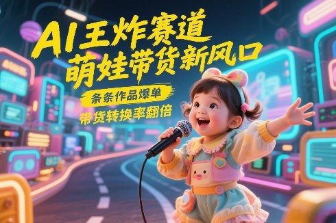 AI王炸赛道,萌娃带货新风口,条条作品爆单,带货转换率翻倍,核心逻辑拆解-海淘下载站