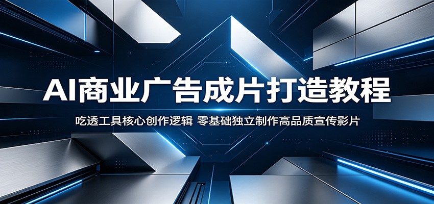 AI商业广告成片打造教程：吃透工具核心创作逻辑，零基础独立制作高品质宣传影片-海淘下载站