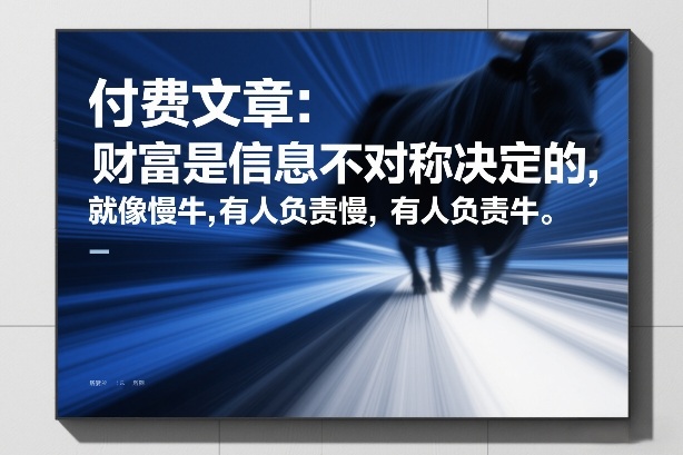 付费文章：财富是信息不对称决定的，就像慢牛，有人负责慢，有人负责牛-海淘下载站
