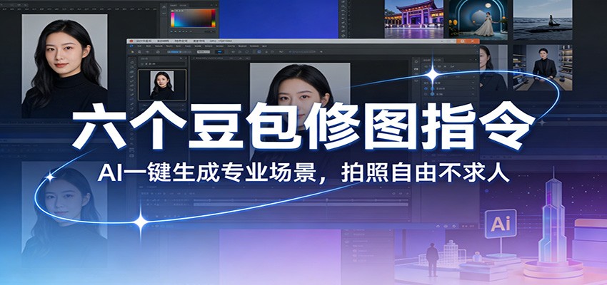 六个豆包修图指令：AI 一键生成专业场景，拍照自由不求人-海淘下载站