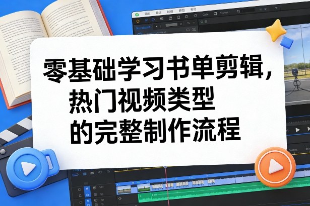 零基础学习书单剪辑,热门视频类型的完整制作流程(更新2026)-海淘下载站