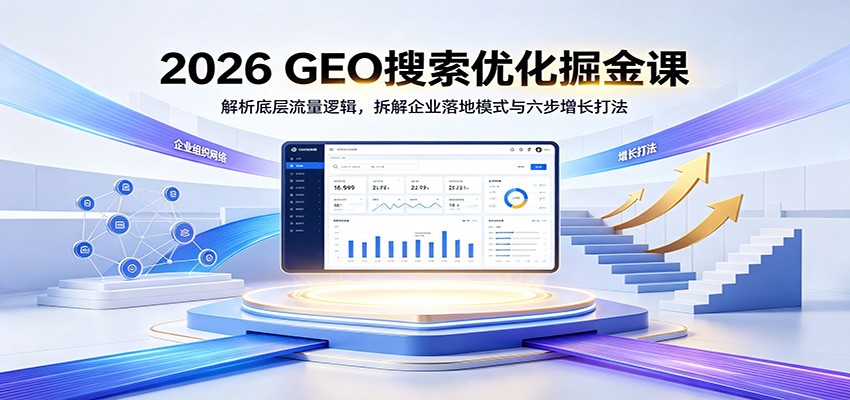 2026 GEO搜索优化掘金课：解析底层流量逻辑，拆解企业落地模式与六步增长打法-海淘下载站
