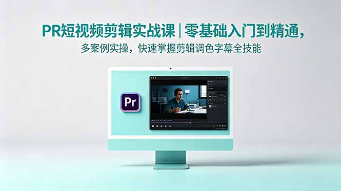 PR短视频剪辑实战课|零基础入门到精通,多案例实操,快速掌握剪辑调色字幕全技能-海淘下载站