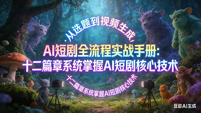 AI 短剧全流程实战手册：从选题到视频生成，十二篇章系统掌握 AI 短剧核心技术-海淘下载站