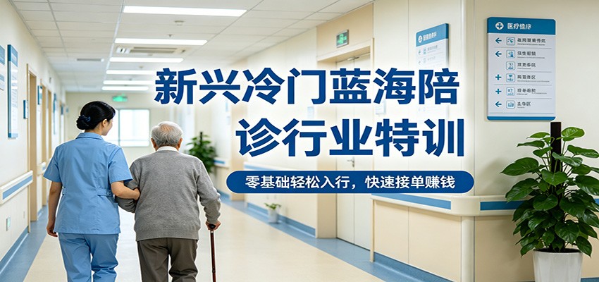 新兴冷门蓝海陪诊行业特训，零基础轻松入行，快速接单赚钱-海淘下载站