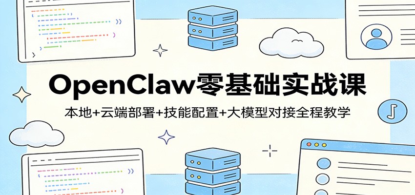 OpenClaw零基础实战课:本地+云端部署+技能配置+大模型对接全程教学-海淘下载站