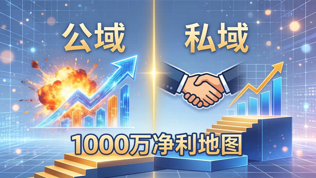 公域玩命出爆款，私域悄悄做成交：这套AI内训课，2026给你打通1000万净利的地图-海淘下载站