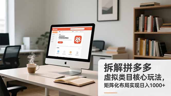 拆解拼多多虚拟类目核心玩法，矩阵化布局实现日入1000+-海淘下载站