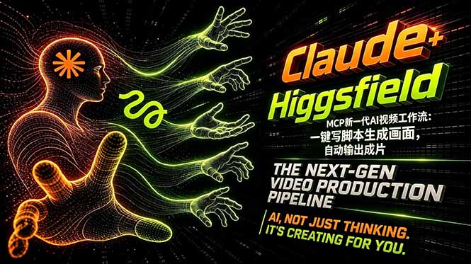 Claude+Higgsfield MCP新一代AI视频工作流：一键写脚本生成画面，自动输出成片-海淘下载站