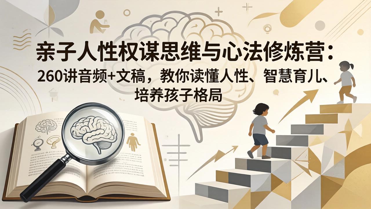 亲子人性权谋思维与心法修炼营：260讲音频+文稿，教你读懂人性、智慧育儿、培养孩子格局-海淘下载站