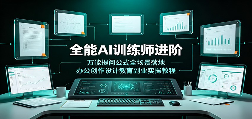 全能AI训练师进阶：万能提问公式全场景落地，办公创作设计教育副业实操教程-海淘下载站