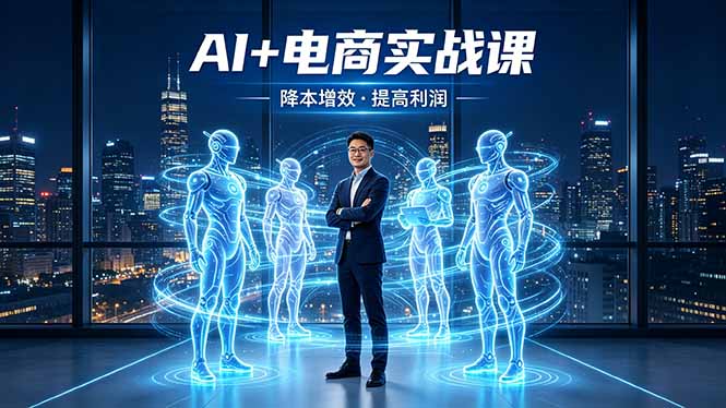 AI+电商实战课，1人+N个AI 智能体，把SOP变AI员工，实现降本增效提高利润-海淘下载站