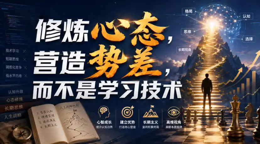付费文章:修炼心态,营造势差,而不是学习技术-海淘下载站