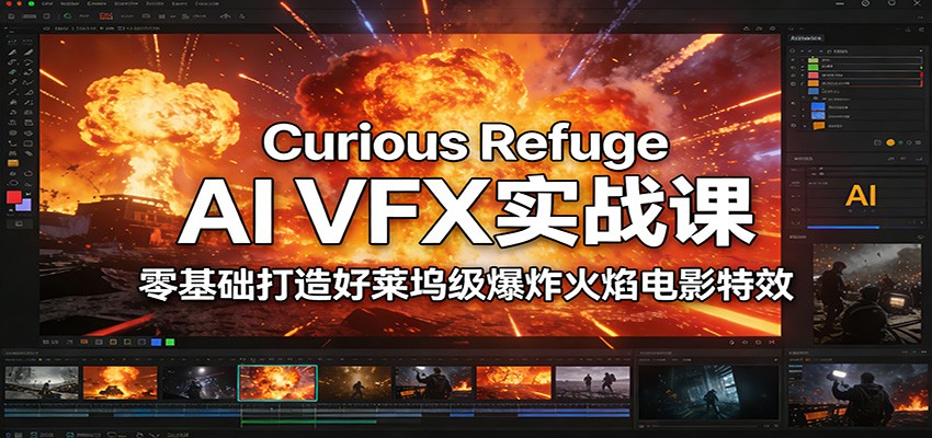图片[1]-Curious Refuge AI VFX实战课，零基础打造好莱坞级爆炸火焰电影特效-海淘下载站