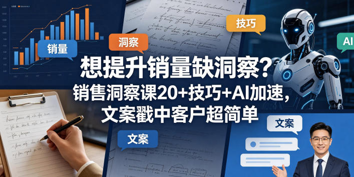 想提升销量缺洞察？销售洞察课20+技巧+AI加速，文案戳中客户超简单【原创双语字幕】-海淘下载站