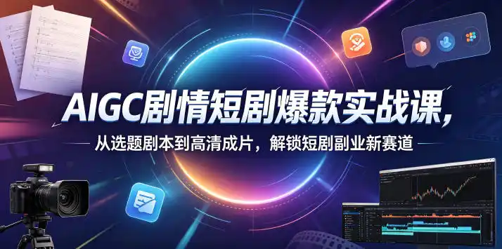 AIGC剧情短剧爆款实战课,从选题剧本到高清成片,解锁短剧副业新赛道(更新0906)-海淘下载站