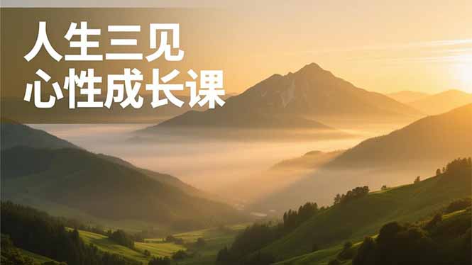 人生三见心性成长课，见天地众生自己，搞透人性安顿身心，活出清晰自我，内在富足无价-海淘下载站